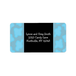 Black and Blue Spotted Pattern Label