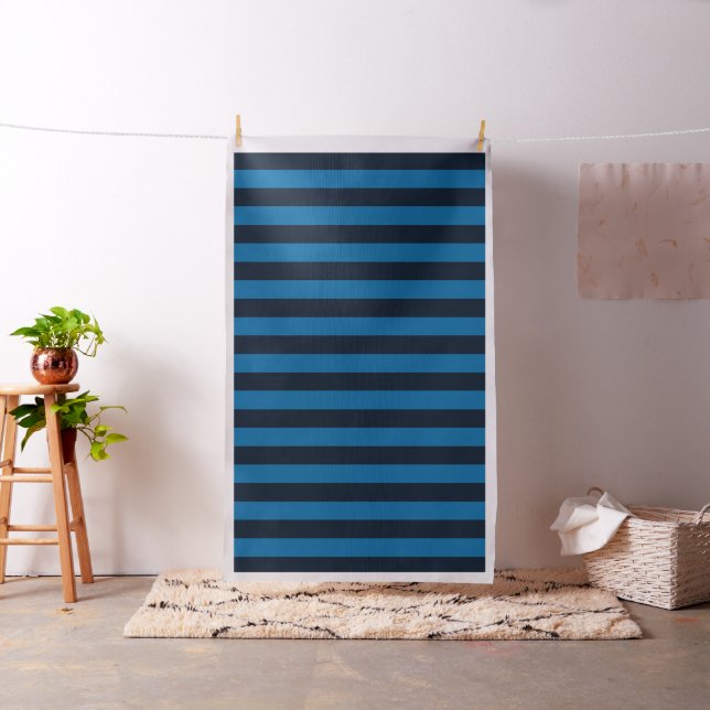 Black and Blue Stripes Fabric (In Situ)