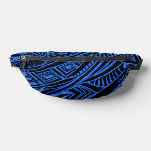 Black And Blue Tribal Abstract Bum Bags