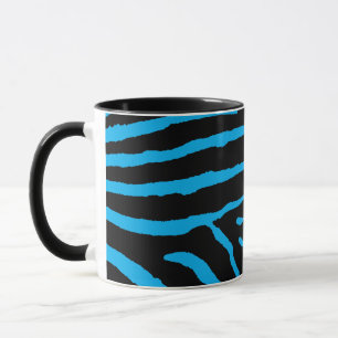 Black and Blue Zebra Print Mug