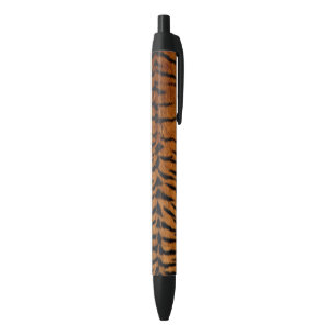 black and brown animal stripes wild tiger print ink pen