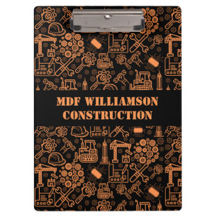 black and brown Architectural Blueprint Engineer Clipboard