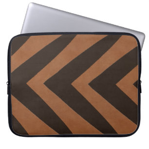 Black and Brown Arrow Heads African Print Laptop Sleeve