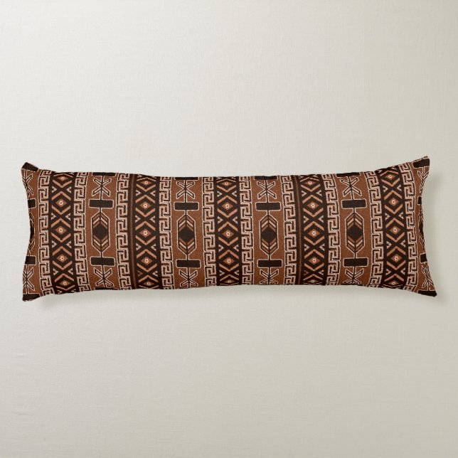 Black And Brown Aztec Pattern Body Cushion (Back)