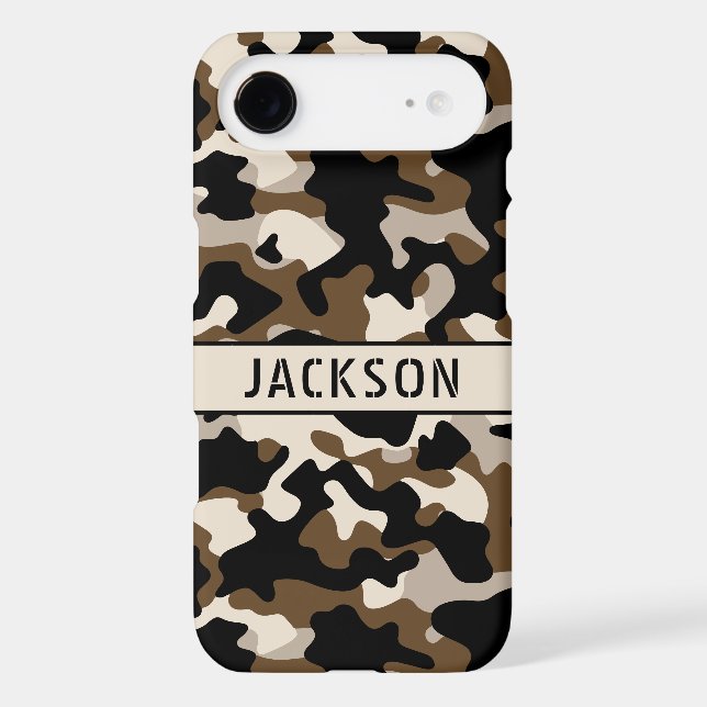 Black and Brown Camouflage Personalised (Back)