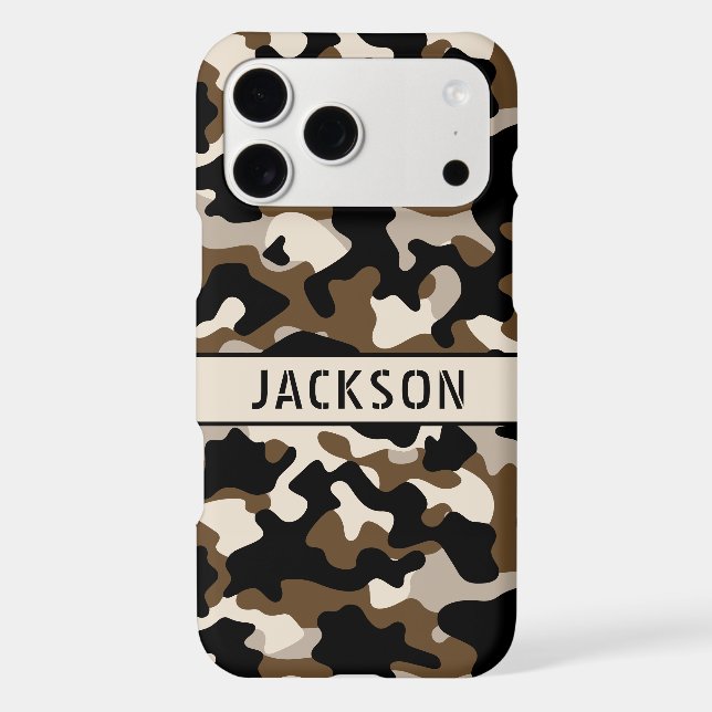 Black and Brown Camouflage Personalised (Back)