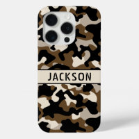 Black and Brown Camouflage Personalized
