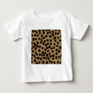 Black and Brown Cheetah Print Pattern. Baby T-Shirt