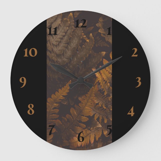 Black and brown classic large clock (Front)