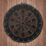 Black and Brown Leather Print Dartboard<br><div class="desc">Black and brown leather textured dart board.</div>