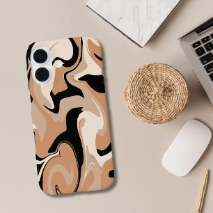 Black And Brown Marble Design  iPhone Case
