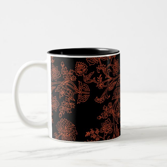 Black And Brown Pattern Coffee Mug (Left)