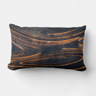 Black and brown spiral stairs lumbar cushion