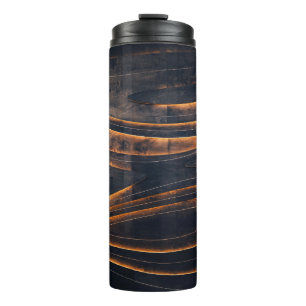 Black and brown spiral stairs thermal tumbler