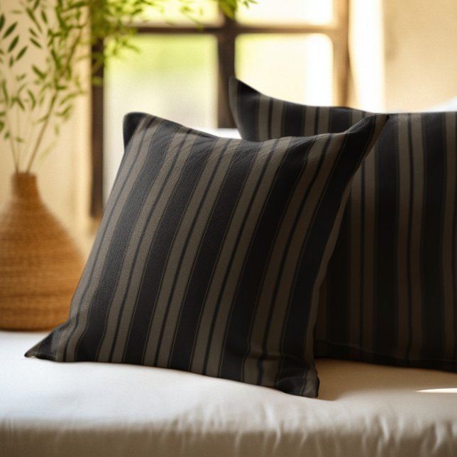 Black and Brown Striped Cushion (Creator Uploaded)