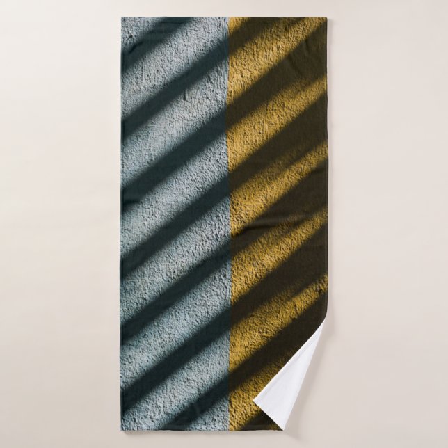 Black and brown striped textile bath towel (Bath Towel)