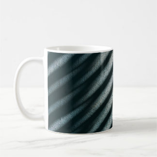 BLACK AND BROWN STRIPED TEXTILE COFFEE MUG