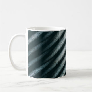 Black and brown striped textile coffee mug