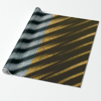 Black and brown striped textile wrapping paper