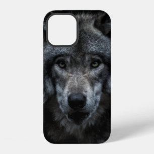 BLACK AND BROWN WOLF PAINTING iPhone 12 CASE