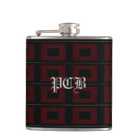 Black and Burgandy Contemporary Flask-pcb