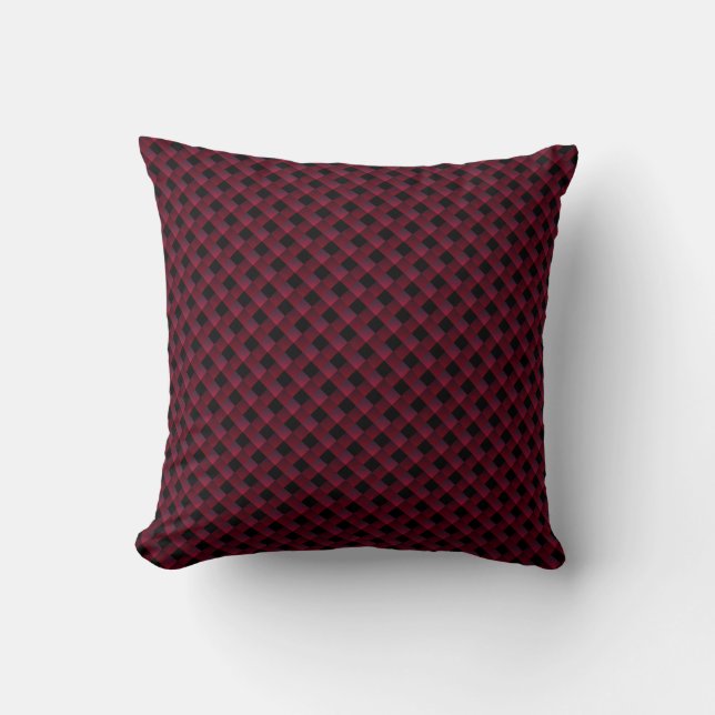 Black and Burgundy Colour Pillow (Front)