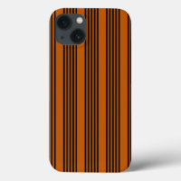 Black and burnt orange five stripe pattern