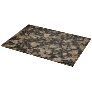 Black and Caramel Faux Granite Stone Texture Cutting Board