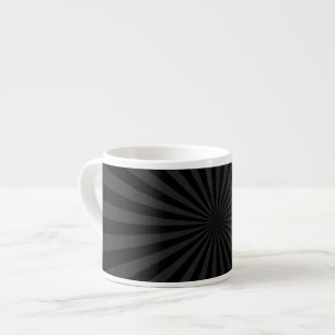 Black and Charcoal Sun Burst Customise This Espresso Cup