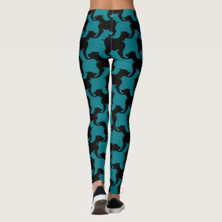 Black and Choose colour Houndstooth dogs leggings