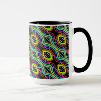 Black and coloured pattern  design mug