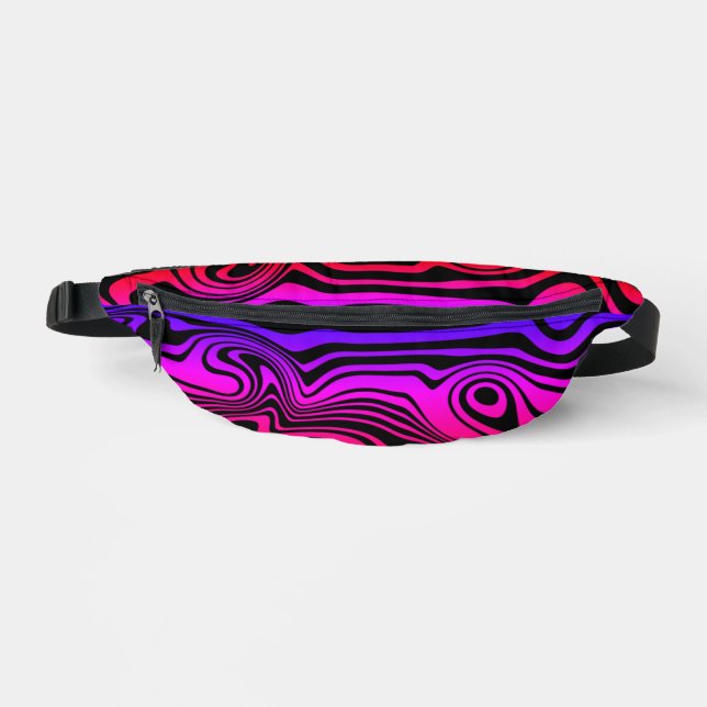 Black and Colourful Neon Fanny Pack - Choose Colou (Front)