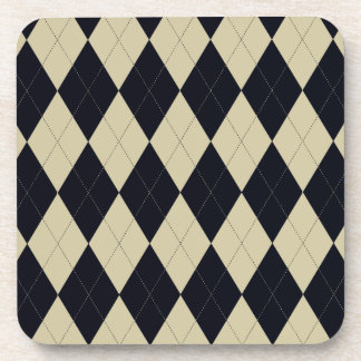 Black and Cream Argyle Coasters