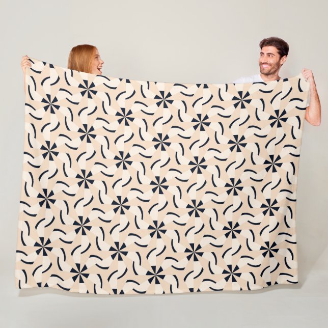 Black and Cream Celestial Dance Blanket (In Situ)