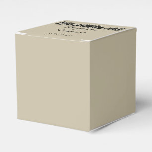 Black and Cream Floral Embossed Wedding Favour Box