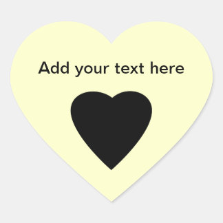 Black and Cream Love Heart Design. Sticker