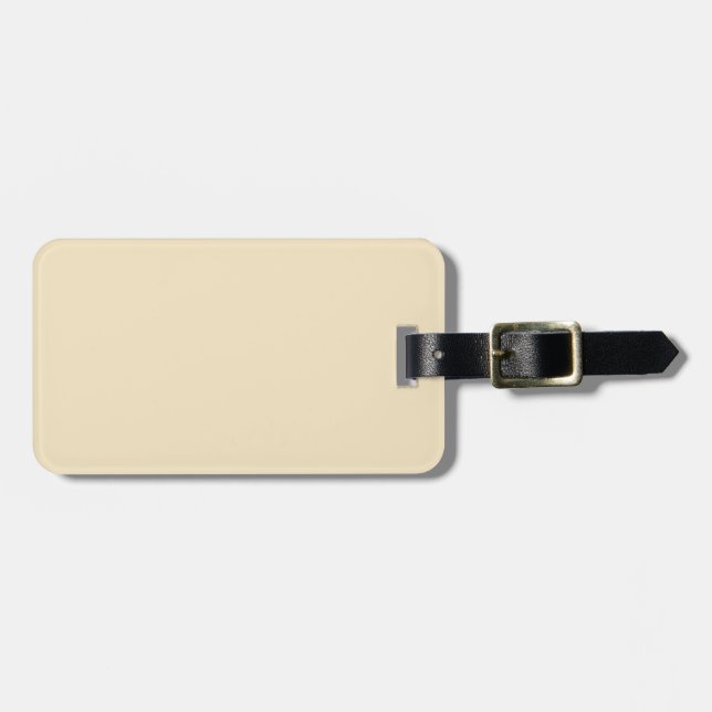 Black and Cream Luggage Tag (Front Horizontal)