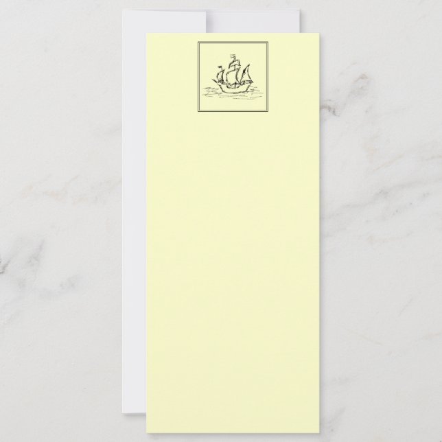 Black and Cream. Tall Ship. Sailing Ship. (Front)
