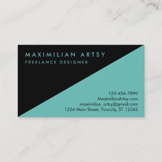 Black And Custom Colour Avant-garde Business Card