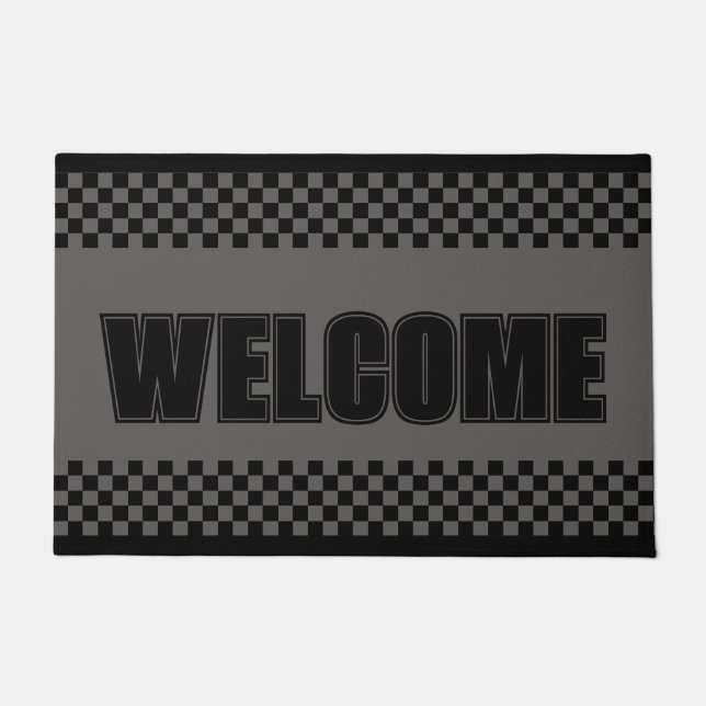 Black And Dark Gray Doormat (Front)
