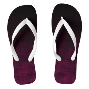 Black and Dark Magenta Gradient Texture Thongs