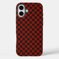 Black and Deep red checkerboard pattern