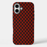 Black and Deep red checkerboard pattern