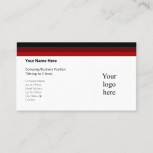 Black and Deep Reds Logo Standard Business Card