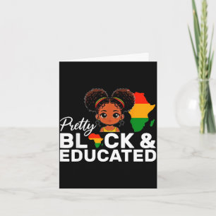 Black and educated girl kids black history month card