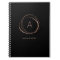 Black and Faux Rose Gold Monogram