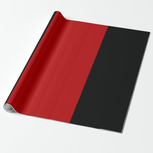 Black and Garnet Giftwrap Wrapping Paper (Unrolled)