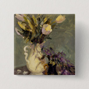 Black and Gold 15 Cm Square Badge