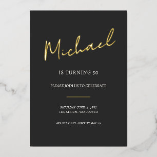 Black and Gold 50th Birthday Celebration