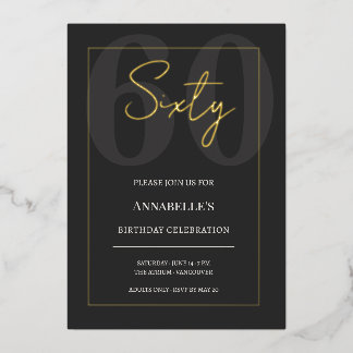 Black and Gold 60th Milestone Birthday Celebration